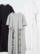 UNIQLO x CECILIE BAHNSEN Frill T-shirt dress 488218 Women's Size S-2XL New