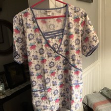 scrub top women large