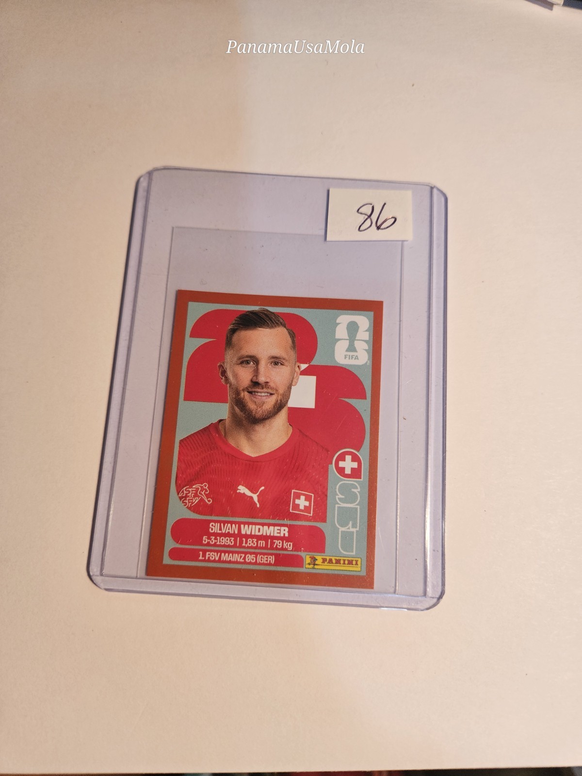 Parallel Panini Sticker 2026 Panini Fifa World Cup Sticker SUI8 Silvan Widmer Red Parallel ...