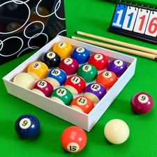 Full Size UK Regulation 16 Spots and Stripes Pool Ball Set 2" Billiard Ball UK