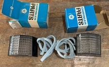 NOS 1968 Dodge Polara Right and Left Back-Up Lenses With Gaskets   2809190-191