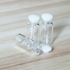 3ml Stopper Cork Bottles Glass Tiny DIY Wedding Jars Containers Vial 10-100pc