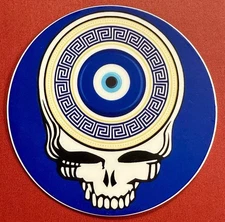 Grateful Dead - Evil Eye Mati Steal Your Face 3" vinyl, uv/water resistant