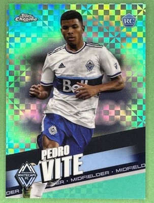 2022 Topps Chrome MLS Aqua #106 Pedro Vite Rookie Card RC Vancouver 003/299