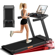 14 Incline Treadmill with Handle 3-in-1 Portable Treadmills for Home and Office