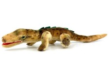 Steiff Gaty Crocodile 1960s Mohair Plush 15cm 6in Glass Eyes Vintage no ID