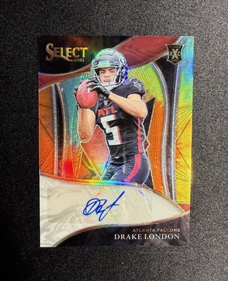 2021 Panini Select Drake London XRC Tie-Dye Prizm /25 RC