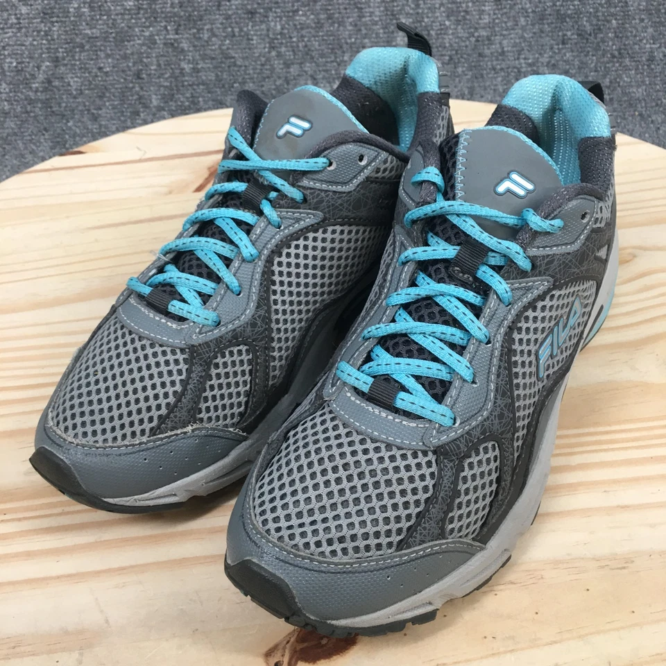 Fila туфли женщин 9,5 Windshift 15 работает кроссовки серый кожаный 5HR18055-253 - Изображение 3 из 4