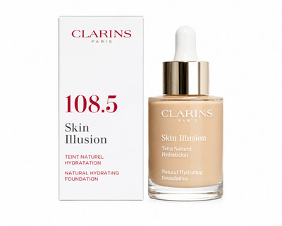 Clarins Skin Illusion Natural Hydrating Foundation 108.5 Cashew 30mL New In Box
