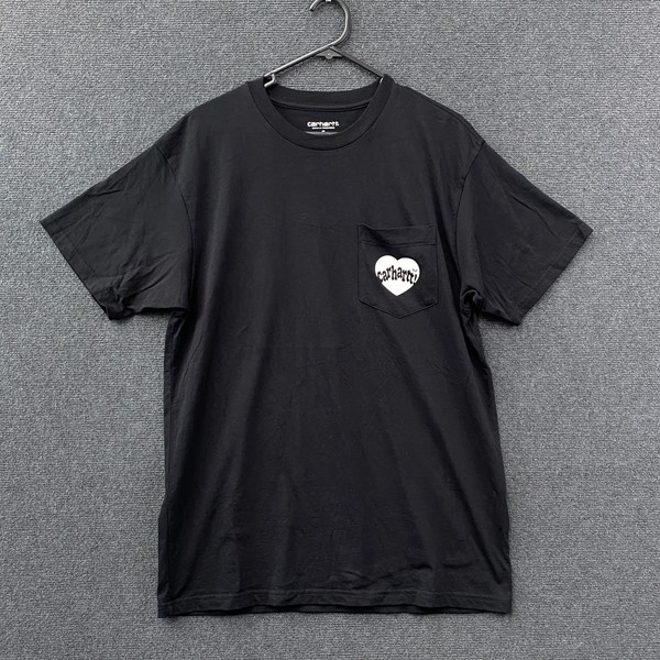 Carhartt WIP Mens Armour Pocket T-Shirt Tee Black Graphic Short Sleeve Size S