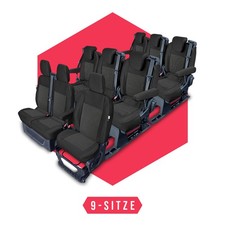 Autositzbezüge Maß Schonbezüge für Ford Transit Custom ab 06.18 9-Sitze Bezug