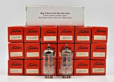 12AU7A RARE Long Plate Toshiba Matching Pair (New Old Stock) NEW 1Year Warranty