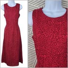 Vintage 90s Party Slip Dress 8 Grunge alt Stretch Pink Cheetah Leopard Print