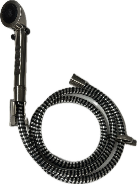 RV Handheld Shower Head and Hose w/ Shut Off Brushed Nickel