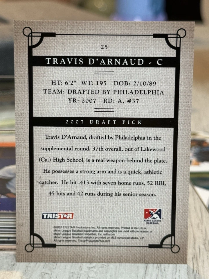 Lot of 44 - 2007 Tristar Pro Debut Travis D’Arnaud #25 GCL Phillies Prospects - Image 2 of 4