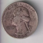 1952-D WASHINGTON QUARTER 25¢ DENVER 90% SILVER COIN UNITED STATES MINT
