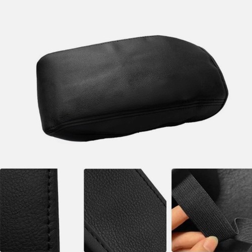For Honda Civic 2012-2015 Black Leather Center Console Lid Armrest Cover Skin - Picture 7 of 8