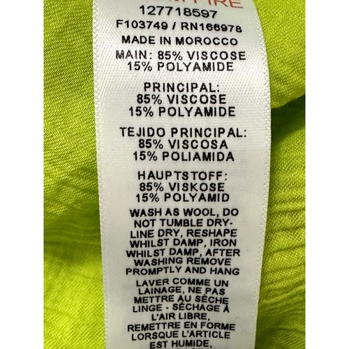 Top donna Topshop verde increspato davanti manica lunga zip laterale 4 nuovo con etichetta - Foto 10 di 10