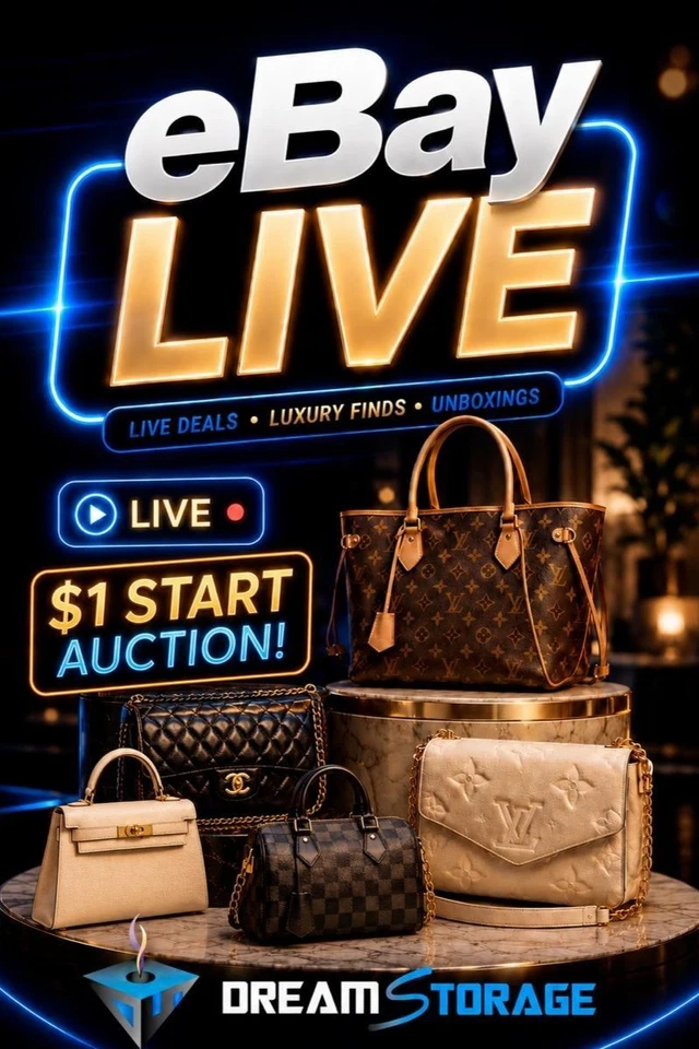 ✨Luxury Handbags LIVE 🔥$1～ Auctions+Buy it now✨