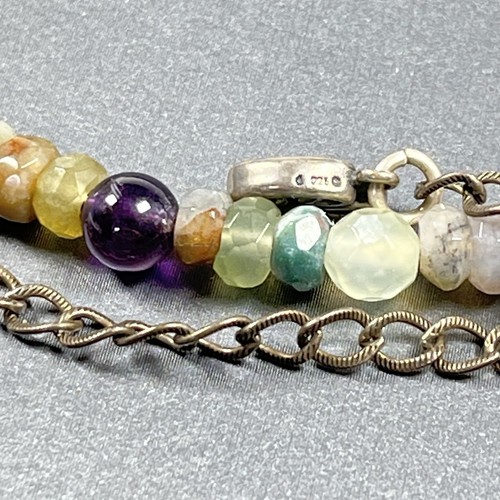 Carolyn Pollack Necklace Multicolor Stone Sterling Relios 36" Long Southwest - Picture 21 of 21