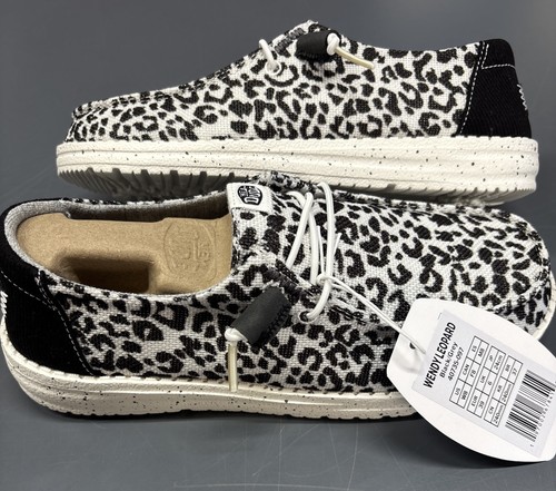Hey Dude Womens Wendy Leopard Black Loafers. Size 8. NIB. 40735-097 - Picture 3 of 6