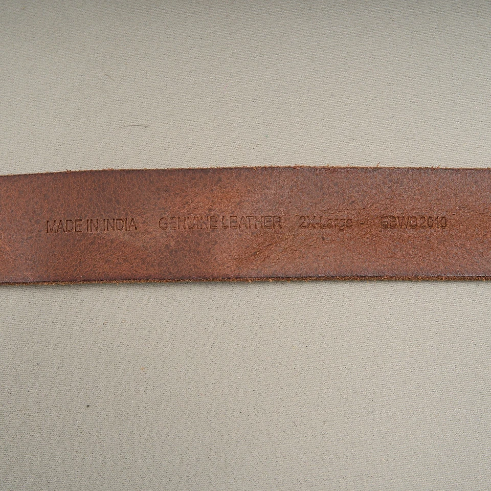 Cinturón de cuero Eddie Bauer para hombre 2XL marrón 1,37" hebilla de latón Foto 4 de 4