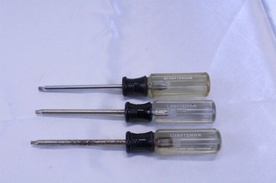  Craftsman 6'' Torx Screwdrivers T10, T15, T20 Lot of 3