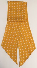 1960  s Women  s LONG Orange With Polka Dots Scarf 65  x 6  Vintage Fashion