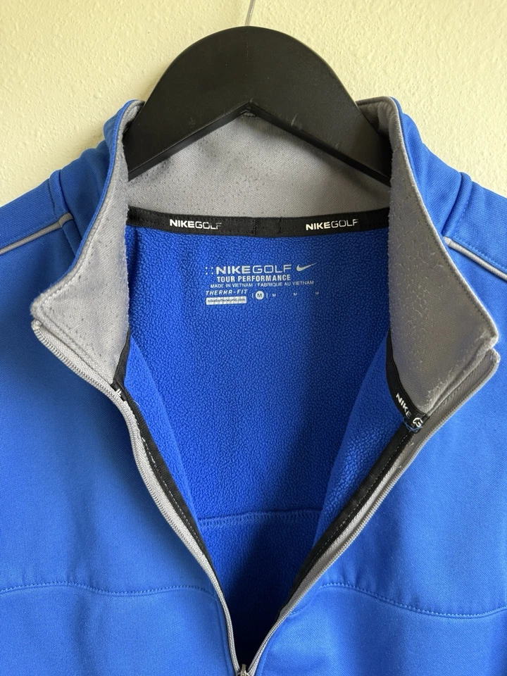 Pullover Nike Para Hombre Golf Tour Performance Cuarto Cremallera Medio Azul Calce Térmico Foto 2 de 4