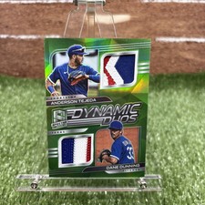 2021 Panini Spectra Dynamic Duos Materials Tejeda & Dunning Prizm /25 Rangers