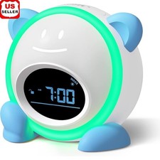 OK to Wake Alarm Clock Kids Sleep Training Sound Machine Night Light Timer New