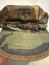 USMC Marine Corps Woodland Camo 8-Point Utility Cover Size SMALL