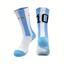 Messi Youth Socks #10 - Soccer Socks Team Argentina -