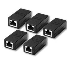 5 Pack RJ45 Coupler Shielded in-Line Coupler for Cat7 Cat6 Cat5e Cable