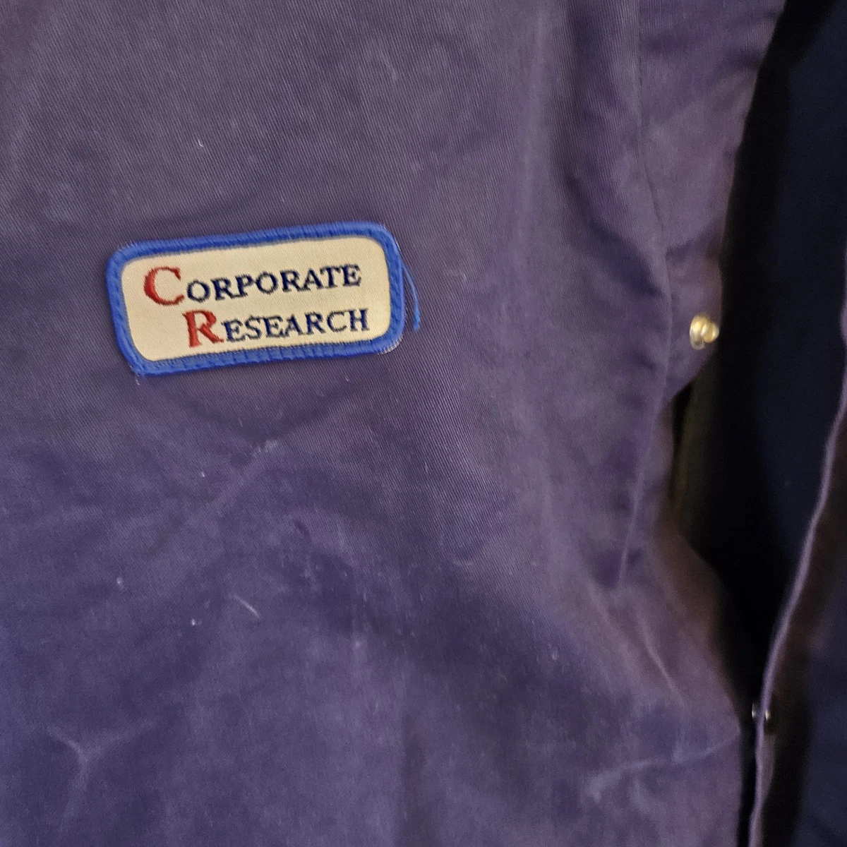 Vintage Exxon Corporate Research Factory Technician Lab Coat Westex Flame Resist