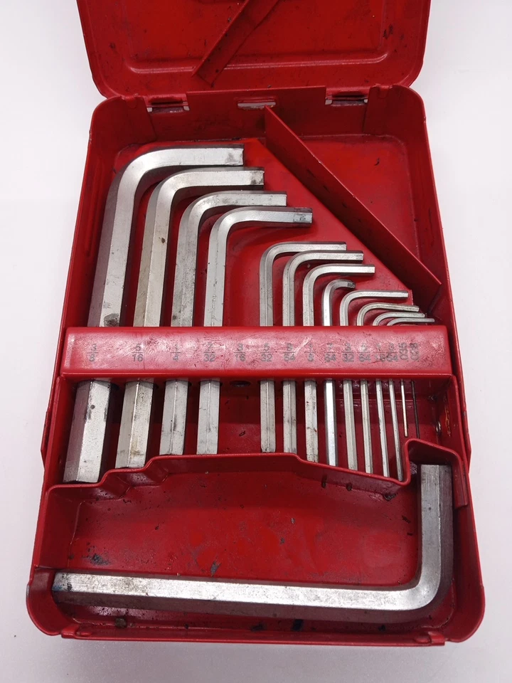 Vintage Snap-On 15 Piece SAE Hex Key Set In Metal Index .028 - 3/8" Read 14 Tot. - Image 3 of 3