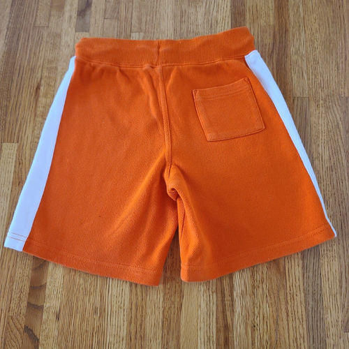 Janie & Jack Sport Boys Shorts Orange W/White Stripe Cotton Elastic Waist Sz 5 - Picture 6 of 6