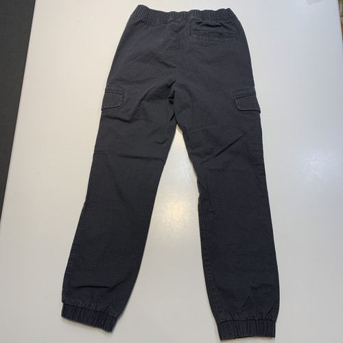 Old Navy Boys Size 8 Cargo Pants Gray Steel synched bottoms - solid grid pattern - Picture 5 of 7