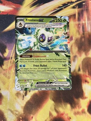 froslass ex pokemon card value Pokémon TCG Paradox Rift 003/182 Holo Double Rare Ability — Evanescent If this Pokémon is in the Active Spot and is Knocked Out Froslass ex 217/182 Paradox Rift