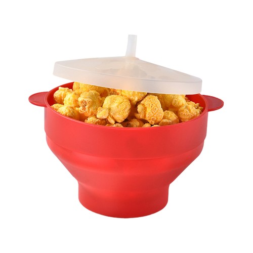 Microwave Popcorn Bowl Bucket Popcorn Maker With Lid Dish High Quality Kitchen