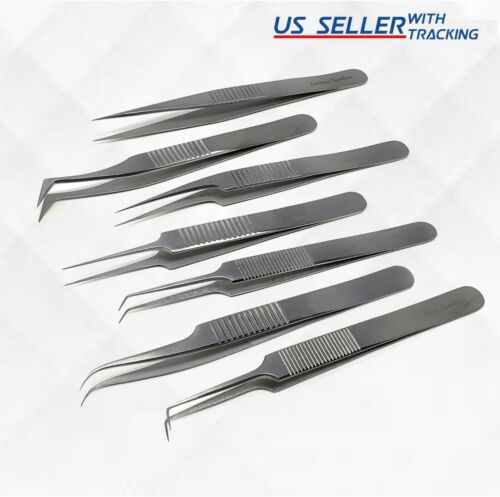 1 EACH JEWELRY TWEEZERS FINE POINT GERMAN STAINLESS JEWELRY REPAIR TOOL FORCEPS - Picture 1 of 8
