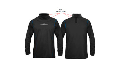 SHERWOOD Hockey Base Layer Shirt- Integrated Neck Guard JR/SR Black