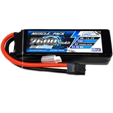 NHX Muscle Pack 3S 11.1V 7600mAh 75C Lipo Battery XT60 / Traxxas Adapter