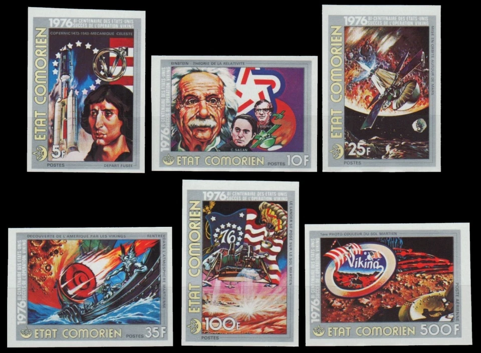 Komoren 1976 - Mi-Nr. 305-310 B ** - MNH - ungez / imp - Raumfahrt / Space - Bild 1 von 1
