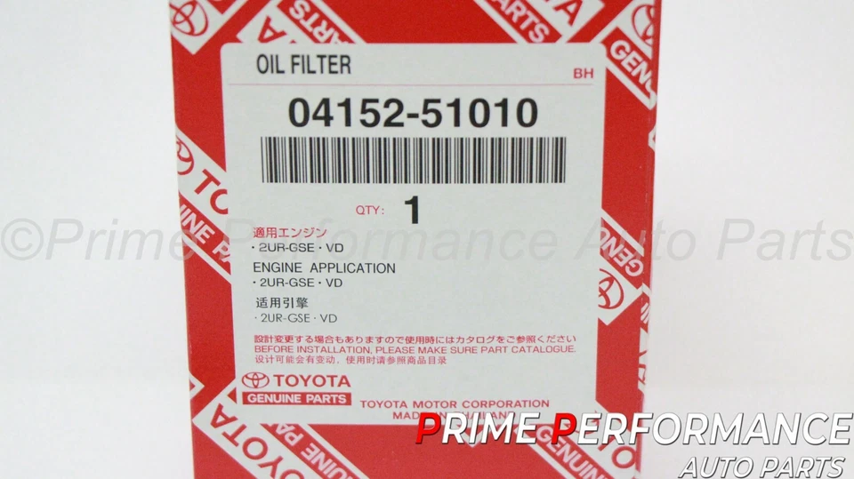 Filtro de aceite genuino Lexus 08-14 IS-F 15-21 RC-F 16-20 GS-F 04152-51010  Foto 3 de 3