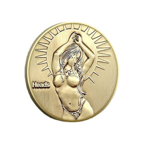 Cllectible Collection Sexy Lady Female Heads or Tails Flip Challenge Coin - Picture 2 of 5