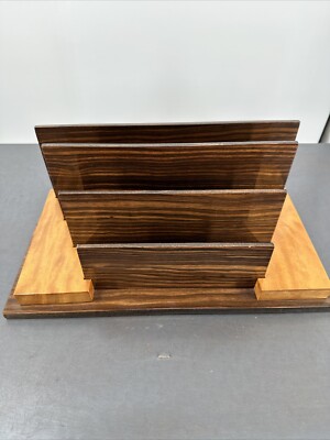 Art Deco Wooden Lacquer Desktop Handmade Organizer High End Estate Piece