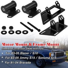 SBC Engine Swap Mounts Brackets For 83-05 S10 S15 Blazer Jimmy Sonoma 4x2 350 V8