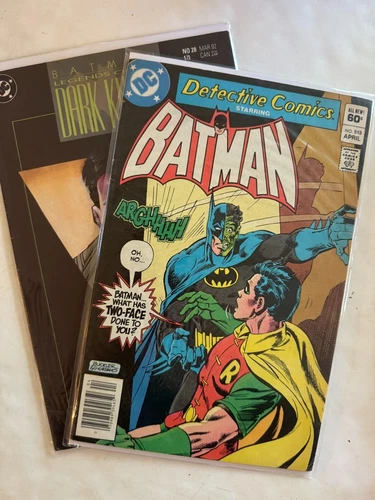 Two vintage BATMAN comic books featuring TWO-FACE - Matt Wagner