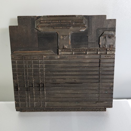 The General Motors Company Vintage Printing Letterpress Printers Block - Picture 12 of 14